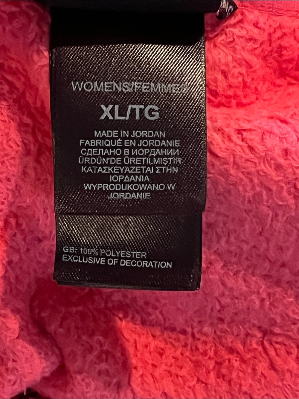 The North Face Women’s Pink Red Plush Full Zip-Up Fleece, Size XL - Picture 7 of 7
